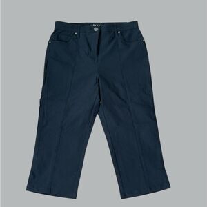 Tribal Women's 2 Black Rayon Nylon crop Capri Pant Stretch Casual Career…